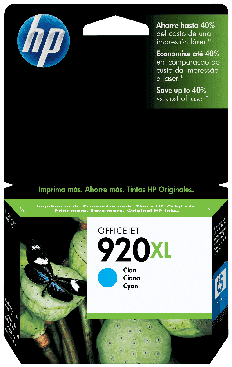 Cartucho de Tinta HP 920XL Cian Original - Tienda HP.com Perú