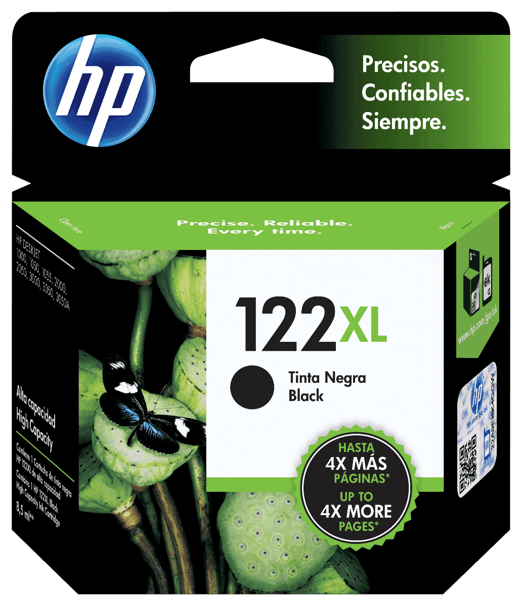 Cartucho de Tinta HP 122XL Negra Original - Tienda HP.com Perú