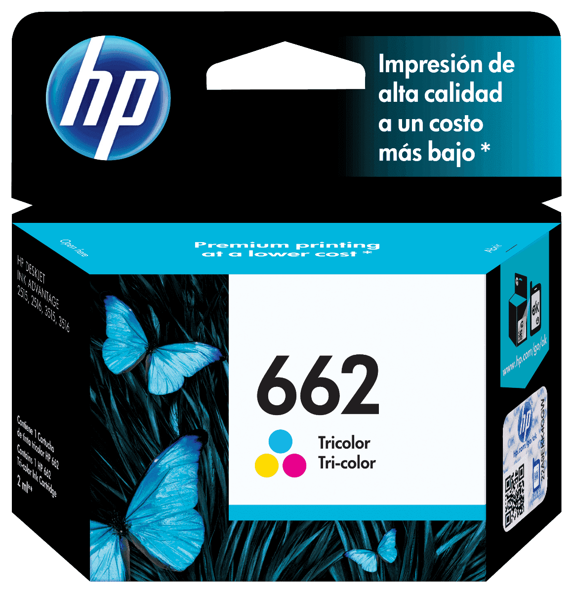 Cartucho de Tinta HP 662 Tricolor Original - Tienda HP.com Perú