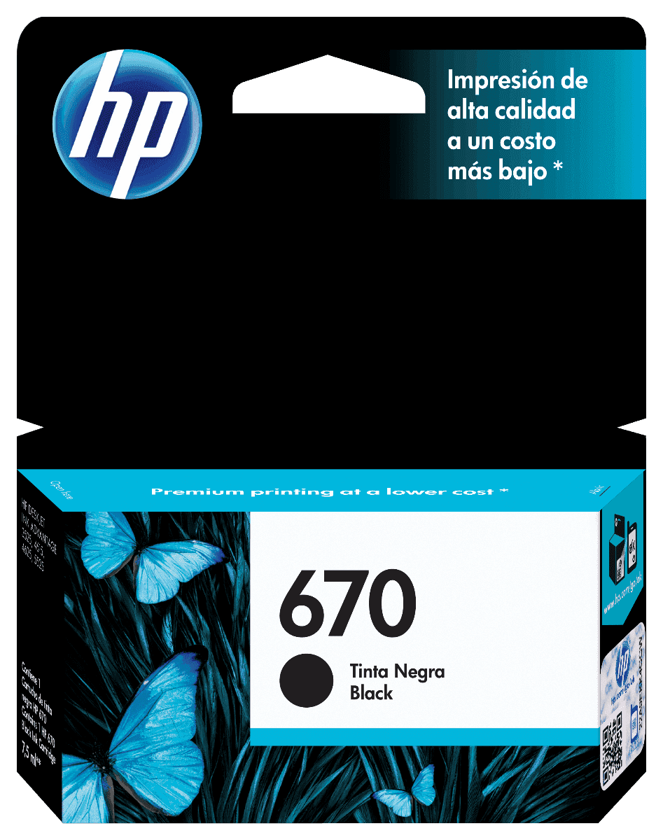 Cartucho de Tinta HP 670 Negra Original - Tienda HP.com Perú