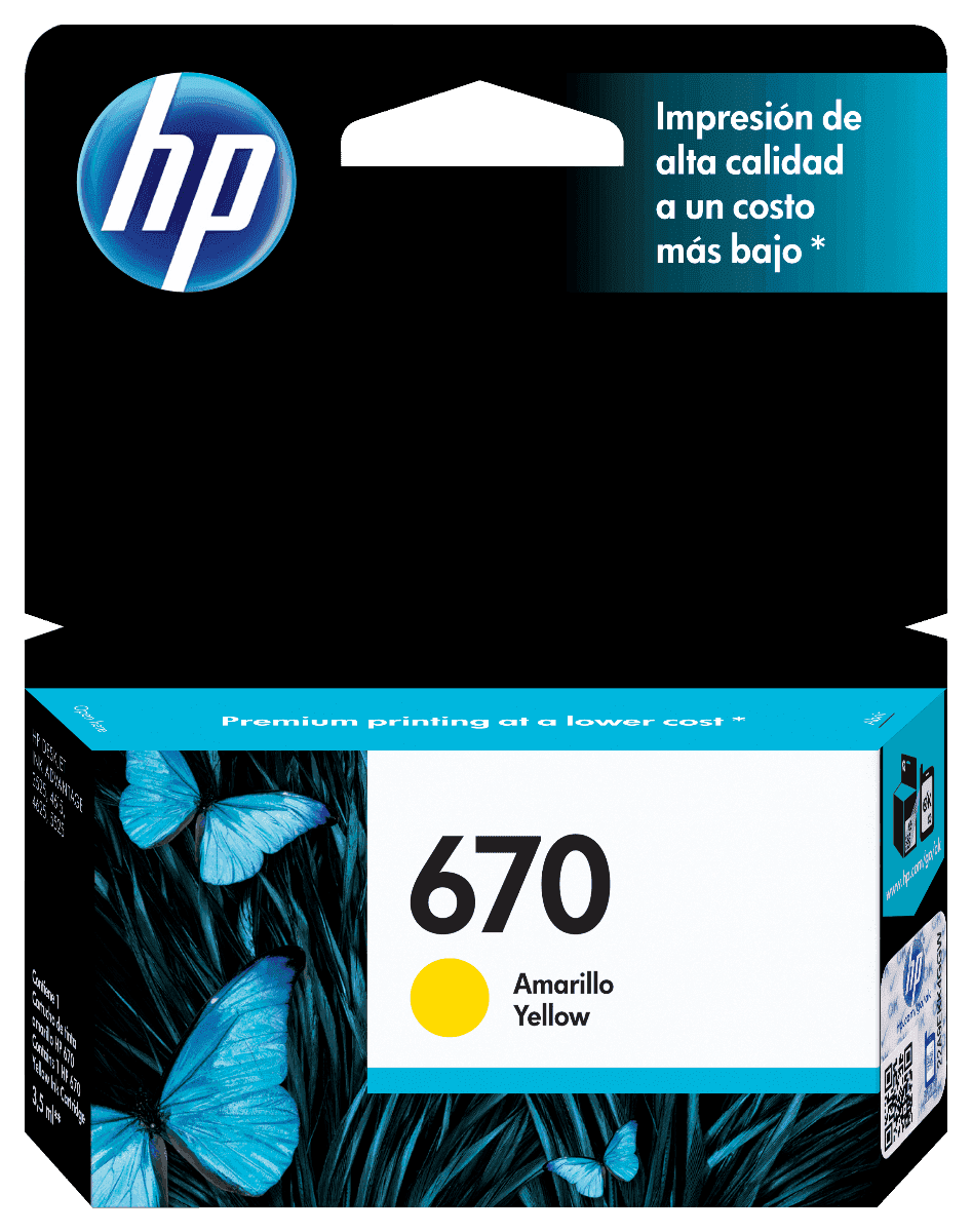 Cartucho de Tinta HP 670 Amarilla Original - Tienda HP.com Perú
